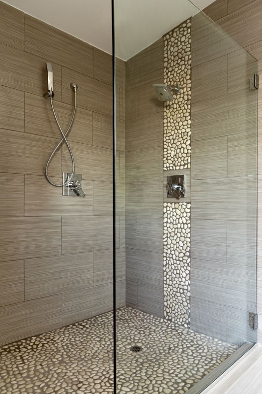 Elegant Shower with Textured Tiles
